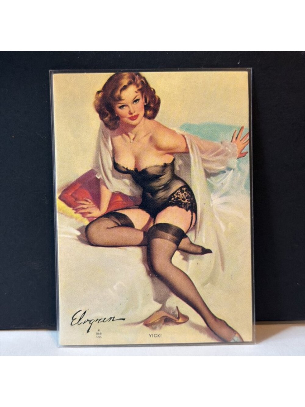 1993 Gil Elvgren Pinup Girl Trading Card Vicki #87 Calendar Pinups Comic Images